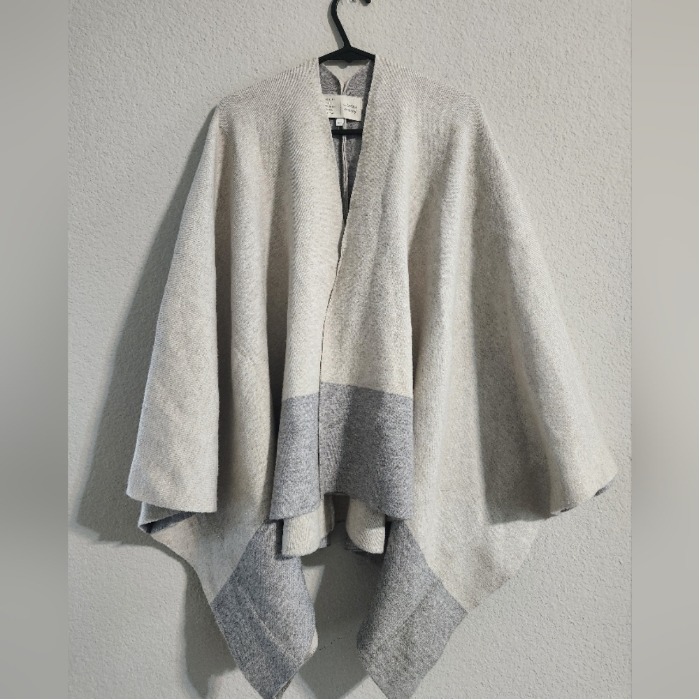Anthropologie Saturday Sunday Colorblock Sweater Poncho Shrug One Size
